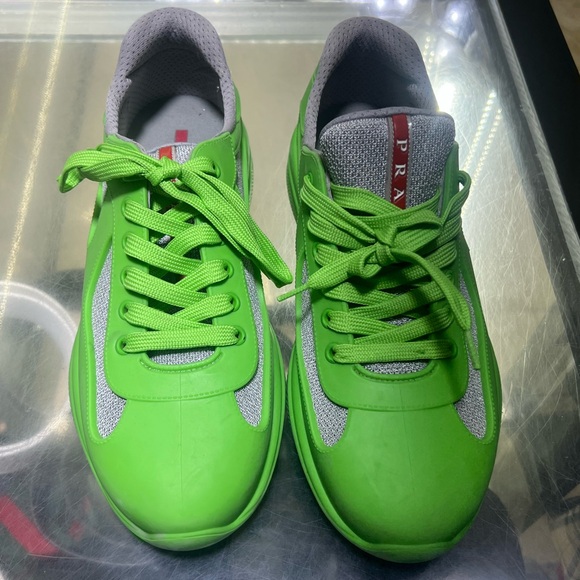 Prada Other - Prada Men’s Neon Green Cups Low-Top Sneakers